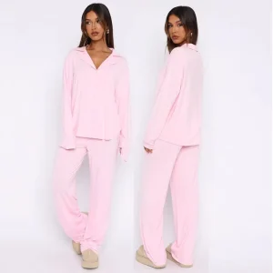 Custom Women’s Sleepwear Bamboo Pajamas Pyjamas Set Spring Lounge Wear Sets Women Cotton Woman Pajama