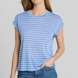 Custom Women’s Striped Crew Neck T-Shirts Casual Top