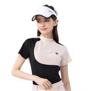 Custom Women’s Summer Slim Stretchy Breathable Quick Dry Soft Heat-Transfer Printed Crew Neck Short Sleeve Golf T-Shirt