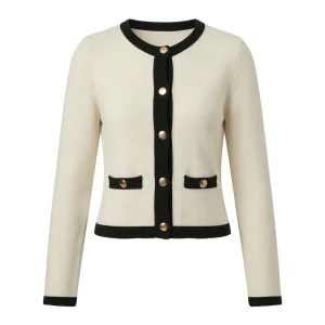 Custom Women’s Viscose Cotton Knit Cardigan Embroidery Anti Pilling Long Sleeve Manufacturer OEM ODM Low MOQ