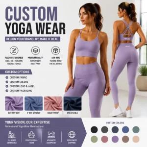 Custom Yoga Wear Manufacturer OEM Yoga Sets & Gym Activewear Low MOQ Supplier