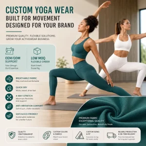 Custom Yoga Wear Manufacturing & Soft, Stretchy Women’s Activewear Sets (Worldwide Shipping, Low MOQ)