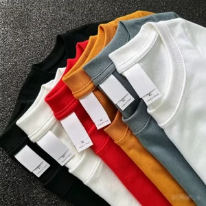 Custom Your Design T Shirts With Logo 95 Cotton 5 Spandex Soft Short Sleeve Unisex Short Sleeve T Shirts With Screen Printing