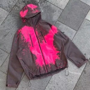 Custom Zip Up Heated Reactive Jacket Windproof Design Fabric Oversized Thermochromatic Zipper Jackets Waterproof Coat Men