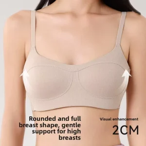 Customization One Piece Traceless Underwear Solid Non Sense Cup Small Chest Push Up Wire Free Soft Support Anti Sagging Bra