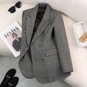 Customize Women Office Blazer Jacket Women’s Wool Winter Coats Fashion Ladies Blazers