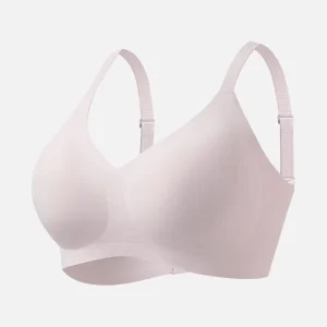 Customize Women’s Underwear Invisible Soft Ice Silk Fabric Padded Unwired Bra Breathable Comfort Seamless Bra