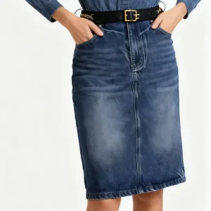 Customized Design Logo Women’s Denim Skirts Plus Size Denim Dresses for Women Ladies