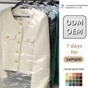 Customized High Quality Women’S Spring and Fall New Fashion Loose Short Blouse Tweed Jacket Coat
