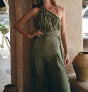 Customized High Quantity Women Sleeveless Summer Casual Linen Jumpsuit