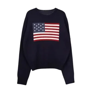 Customized Knitted Anti Wrinkle 3D Effect Women’s Spring Autumn European American Casual Loose Collar Long sleeved Pullover