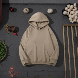 Customized Men’s and Women’s 320g Fashionable Trend Long Sleeved Sweatshirt Hooded Sweatshirt