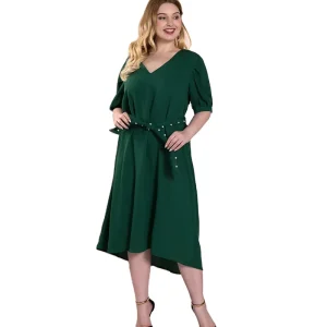 Customized Plus Size Women’s Clothing Summer New Dresses Women Casual Green Dress