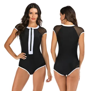 Customized Women Blank Solid Swimsuit Swimwear Beachwear Swimsuit for Ladies