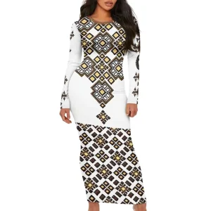Customized Women’s Long Dress Casual Long Dress High Quality Plus Size Dress Ethiopia Tribe Skirt Bulk Drease Women