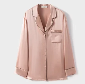 Customized Women’s Silk Pajamas Satin Shirt and Blouse for Spring and Autumn Seasons