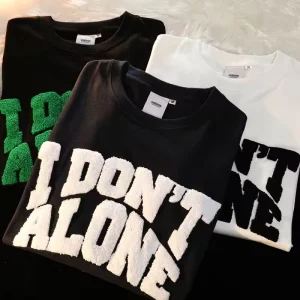 Customt Shirt Embroidery T Shirts Bulk Chenille Embroidery T Shirt Anti Wrinkle Breathable Embroidery T Shirt Custom