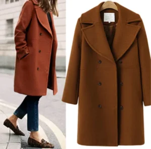 D&M New Women’s Clothing Autumn Design Waist Coat Dress Suit Collar Trench Coat Women’s Long Sleeve Jacket