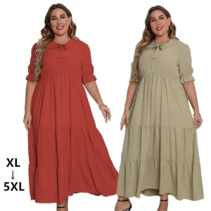 Daily Simple Plus Size Dresses Casual Loose Holiday Plus Size Women’S Dresses