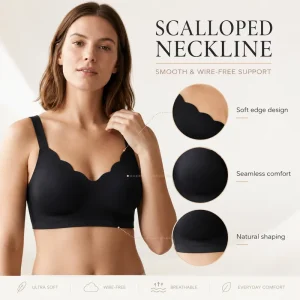 Daily Wear Soft Breathable Sujetador Adjustable Shoulder Strap Wave Collar Wireless Brassiere Ice Silk Seamless Bra