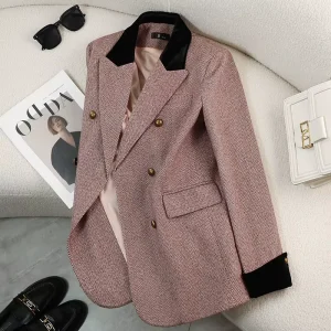 Double Breasted Ladies Blazers Fashion Casual Women’s Suits Blazers Women’s Jackets