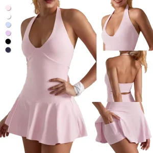 Dress for Sport Active Romper Woman Rompers Tennis Wear Autumn and Winter Tennis Female Gym Set