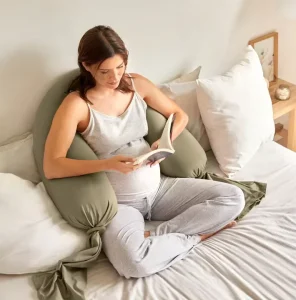 EPS Microbeads Luxury Maternity Pillow Removable Cover Belly Support Cushions Full Body Pregnancy Pillow For Sleeping