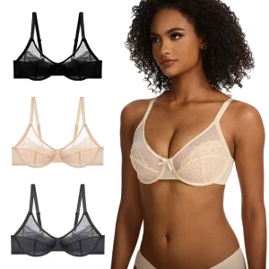 EU Size For Cross Border Foreign Trade Push Up Bra French Style Sexy Soft Wired Bra Plus Size Underwear Ultra Thin Mesh Bra