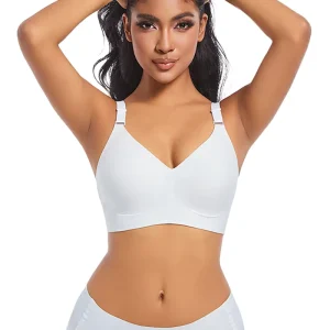 EU Size Women’s Seamless Solid Comfortable Bralette Full Coverage Bra Wireless Support Plus Size Bra For Women