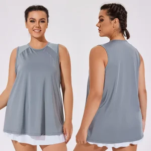 EU/US Size Soft Sleeveless Plus Size Women’s T Shirts Soft Skin Friendly Highly Elastic High Quality Mesh Breathable Tank Top