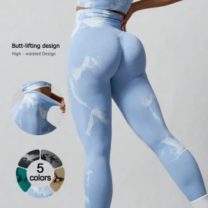 Eco Friendly Women’s Ribbed Lightweight Four Way Stretch Elastic Waist Front Leggings Yoga Sets