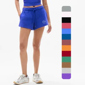 Elastic Waist Drawstring Shorts Women Sweat Shorts Running Gym Women Breathable Cotton Jersey Shorts Woman