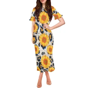 Elegant Lady Plus Size Women’s Casual Maxi Dress Custom Polynesian Samoan Tribal Design Sexy Crepe Breathable Bodycon Evening