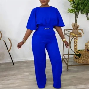 Elegant New Arrival Solid Color Female Jumpsuit Fashion Plus Size One Piece Party Wear Women’s Clothing Formal