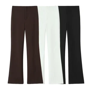 Elegant Pants for Woman High waist Wide Leg Trousers Office Lady Long Pants Formal Casual Women’s Flared Pants