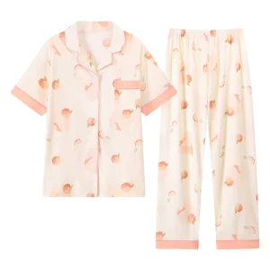 Elegant Women’s Short sleeve Top and Long Pants Comfortable Outerwear style Loungewear