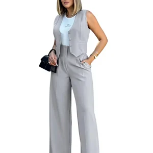 Europe America Women’s England Style Anti Wrinkle Velour New Fashion Suit Vest Waistcoat Set