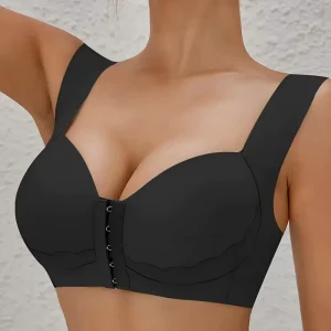 European American Cross border Seamless High Support 100% Nylon Women’s Sports Bra Non adjusted Straps Large Size Back Design