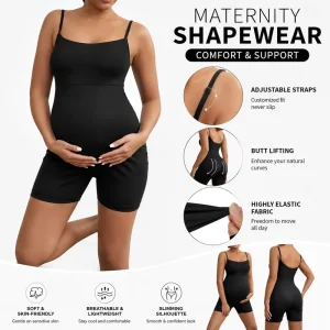 European American Maternity Tight Hip lifting Sexy Fashion Backless Shaping Above Knee Milk Silk Jumpsuit