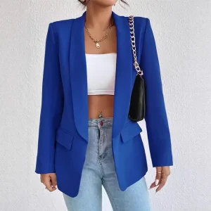 European American style Petite Blazer Mandarin Collar Workwear Coat Multiple Colors Available Women’s Top