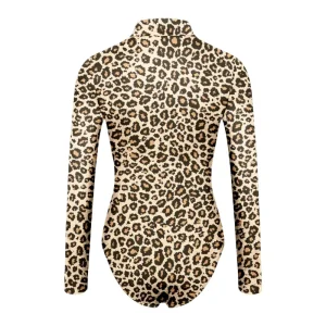 European Beautiful Women’s Clothing Light Shaping Tight Women’s Mock Turtle Neck Long Sleeve Tops Bodysuit Jumpsuit