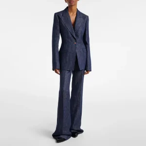 European Fashion Ladies Single-button Plus Size Business Jacket Pants Blazers Women’s Suits & Slazer