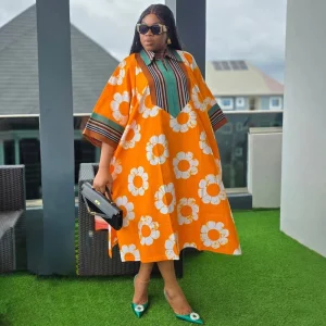 European and American Spring Casual Printed Shirt Dress Fashionable Color-Block Loose Women’s Clothing
