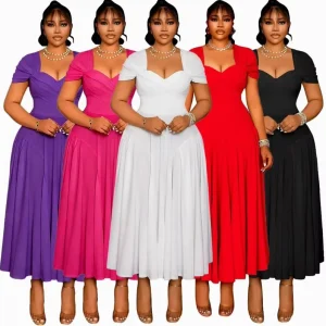 European and American Women’s Clothing Fashionable and Elegant Long Plus Size Dresses for Women