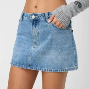 Exclusive Cross Border Slim Casual Women’s Pencil Denim Short Skirt Factory Direct Sales Washed Stretch for Aliexpress