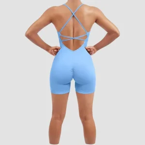 Exercise Outfits Training Rompers Women’s Sleeveless Playsuit Hip Lift Shorts Jumpsuits for Gym Workout Quick Drying