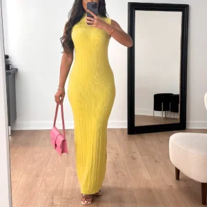 FS13724D Women’s Summer Sexy Knitted Maxi Dress