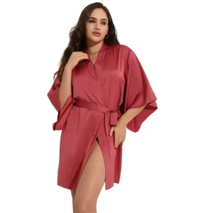 FUNG 6055 New Arrivals Women’s Sleepwear Sets Luxury Satin Silk Loungewear Robe Pajamas for Women Set Pajamas Women