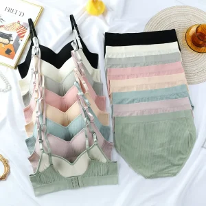 Factory Bra Set Women Bra China Wireless Seamless Puls Size Cotton Push up Student Adults Plain Dyed Seamless Bras Nylon