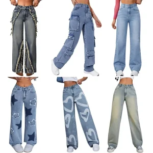 Factory Clearance Stretch Slim Fit Jeans Women’s Bell Bottom Pants Fashion Casual Pants Mixed Shipment